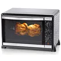 Produktbild: ROMMELSBACHER Back & Grill Ofen BG 1805/E - 42 Liter Backraum, 7 Heizarten, Umluft, Drehspieß, Temperaturen von 80-230 °C, Doppelverglasung, Innenbeleuchtung, Zeitschaltuhr, 1800 W, Edelstahl