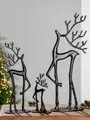 Produktbild: Casablanca Rentier Deko Weihnachten – Weihnachtsdeko Hirsch stehend – Farbe: Schwarz Höhe 37,5 cm