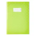 Produktbild: HERMA 7455 Heftumschlag A4 Bast Hellgrün, Hefthülle mit Beschriftungsetikett & Baststruktur aus strapazierfähiger & abwischbarer Polypropylen-Folie, Heftschoner für Schulhefte, farbig