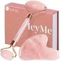 Produktbild: BAIMEI Gua Sha Stein und Gesichtsroller Rosenquarz，Guasha Set Beauty Massager, Jade Roller, Verbesserung Von Feinen Linien，Geschenk für Frauen