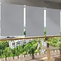 Produktbild: Woltu Außenrollo Senkrechtmarkise Balkonmarkise Outdoorrollo Grau 100x140 Cm