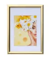 Produktbild: IDEAL TREND Kunststoffrahmen mit Klarglas Bilderrahmen PS-1 Frame Foto Collage Portraitrahmen Glasscheibe: Farbe: Gold | Format: 15x20