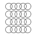 Produktbild: sourcing map Packung mit 20 Nitril O-Ringdichtungen metrische Gummiringe 28mm AD 25mm ID 1,5mm Breite