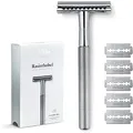 Produktbild: Rasierhobel · Brooklyn Soap Company · Hochwertiger Nassrasierer aus verchromten Metall · Für eine besonders präzise und schonende Rasur von Bart und Konturen