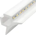 Produktbild: Sockelleiste für 2 LED-Streifen 2m Bogen Weiß