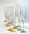Produktbild: Bohemia Sektgläser Rainbow Sektkelch 190 ml mehrfarbig 6er Set