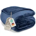 Produktbild: Gräfenstayn® Kuscheldecke Cashmere-Feeling - super weich & flauschig - Dicke & warme Fleecedecke - kuschelige Sofadecke, Wohndecke & Tagesdecke - Überwurf Decke Sofa, Couch (Dunkelblau, 220x240 cm)