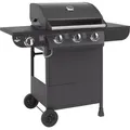 Produktbild: El Fuego Gasgrill Columbus 3+1 AY0562 schwarz mit Seitenbrenner - Schwarz