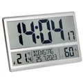 Produktbild: XL Wanduhr digital 60.4520.54 mit Temperatur und Luftfeuchtigkeit Wochentag 8...