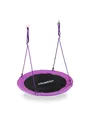 Produktbild: relaxdays Nestschaukel in Lila - Ø 110 cm |, Rosa/schwarz/Weiß, adult