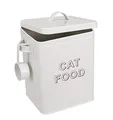 Produktbild: Pethiy Katzenfutter Katzenleckerli aufbewahrung box, 6.5 Liter Metall Katzenfutter box Aufbewahrungdose mit Schaufel und Versiegelt deckel fur Trockenfutter Tierfutter- Halten 2,5 kg -Weiß