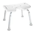 Produktbild: RIDDER Assistent A0050501 Bad-Hocker, Dusch-Hocker mit Hygieneausschnitt, weiß