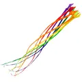 Produktbild: HQ Design - Soft Swirl (8-farbig), Leinenschmuck Windspiel, perfekte Ergänzung für größere Drachen Einleiner (Rainbow, 3m)
