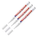Produktbild: 3x Edding Outdoormarker 8055 Permanentmarker wetterfest Marker Filzstift weiß