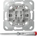 Produktbild: GIRA Wipptaster Wechsler Einsatz 315600 | 1-polig | Unterputz | 10A 250V | IP20 | Steckklemme | ohne Beleuchtung