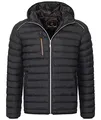 Produktbild: Rock Creek Herren Steppjacke Übergangsjacke Leicht Herrenjacke Männer Jacken Stepp Jacken mit Kapuze Daunenjacke Thremojacke H-317 Schwarz XL