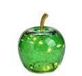 Produktbild: Dekoleuchte Apfel (XS) Glas, dunkelgrün, Apfel Lampe mit LED Lichterkette