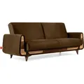 Produktbild: Konsimo® 3-Sitzer-Schlafsofa, Hellbraun, Holz, Holzwerkstoff, Textil, 230x98x98 cm, Wohnzimmer, Sofas & Couches, Schlafsofas