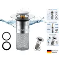 Produktbild: 304 Edelstahl Pop Up Abflusssieb, Upgraded Bathroom Sink Plug, Metal Drain Pl...