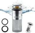 Produktbild: 304 Edelstahl Pop Up Abflusssieb, Upgraded Bathroom Sink Plug, Metal Drain Plug