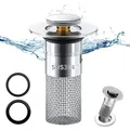 Produktbild: Edelstahl Abflusssieb Waschbecken Pop Up Dichtungen Küchen Bad 34-40mm