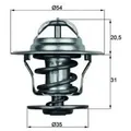 Produktbild: Mahle TX1587D Thermostat, Kühlmittel