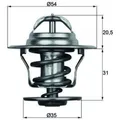 Produktbild: Mahle TX 15 87D Thermostat Kühlmittel für VW AUDI SKODA SEAT TRABANT FORD A3