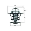 Produktbild: MAHLE Kühlmittelthermostat TX1587D