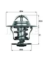 Produktbild: Thermostat TX 15 87D MAHLE für AUDI SEAT SKODA TRABANT VW VOLVO LADA JAGUAR MG