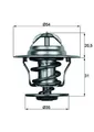 Produktbild: KÜHLMITTEL THERMOSTAT FÜR VW GOLF II (19E, 1G1) - MAHLE TX 15 87D