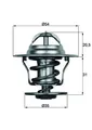 Produktbild: MAHLE Thermostat Kühlmittel TX 15 87D für AUDI SKODA VW SEAT T3 T4 GOLF 80 POLO