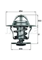 Produktbild: MAHLE TX 15 87D THERMOSTAT, KÜHLMITTEL FÜR ARO AUDI FORD FORD OTOSAN MULTICAR SE