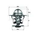 Produktbild: MAHLE Thermostat Kühlmittel mit Dichtung 87°C für VW Passat Variant Jetta II