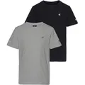 Produktbild: T-Shirt CHAMPION, Jungen, Gr. XL (164/170), schwarz (schwarz, grau), Jersey, Obermaterial: 100% Baumwolle, meliert, schmal normal, Rundhals, abgesteppt, Shirts T-Shirt, für Kinder