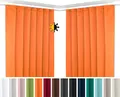 Produktbild: BEAUTEX 2er Set Kräuselband Verdunkelungsvorhang mit U-Band, Gardinen abdunkelnd und Blickdicht (B=140 cm, H=225 cm, Terra)