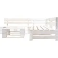 Produktbild: vidaXL 4-tlg. Paletten-Lounge-Set Holz Weiß - Weiß
