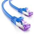Produktbild: deleyCON 15m CAT7 Netzwerkkabel - 10 Gigabit - RJ45 Patchkabel Ethernet Kabel (Kupfer, SFTP PiMF Schirmung) - für Highspeed LAN DSL Switch Modem Router Patchpanel CAT7 CAT6 CAT5 - Blau