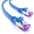 Produktbild: deleyCON 15m RJ45 Patchkabel mit CAT7 Rohkabel LAN DSL Netzwerkkabel S/FTP blau