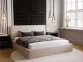 Produktbild: GRAINGOLD Polsterbett 160x200 Monaco - Doppelbett mit Bettkasten, Samtstoff & Lattenrost - Schöne Schlafzimmerbett - Beige (Komodo 7371)