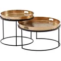 Produktbild: 2er-Set Couchtisch - gold-schwarz - Ø 56 cm