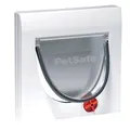 Produktbild: PetSafe Katzenklappe Staywell Klassik, 4 manuelle Verschlussoptionen, Für Haustiere bis 7 kg, Weiß, Maße 22.3x22.3 cm (1er Pack)