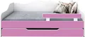 Produktbild: BDW Kinderbett, Jugendbett, Doppelbett mit Lattenrost, Rosa, 180 x 80 cm