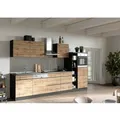 Produktbild: Held Möbel Küchenzeile Turin 330 cm Wotaneiche-Graphit ohne E-Geräte