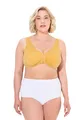 Produktbild: Ulla Popken Damen Bustier, Cierre Delantero, Copa C/D 40-45 cm, senfgelb, 90D