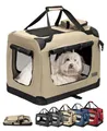 Produktbild: lionto Tiertransportbox lionto Hundetransportbox aus Textil, 60x42x44 cm, beige, 60 cm x 44 cm x 42 cm, beige