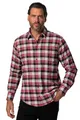 Produktbild: JP 1880 Herren große Größen Übergrößen Menswear L-8XL Karo-Flanellhemd, Langarm, Kentkragen, Modern Fit, bis 8 XL Purpurrot XXL 831529546-XXL