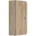 Produktbild: Xora Eckschrank, Eiche, Holzwerkstoff, 5 Fächer, 80x185x80 cm, BQ - Bündnis für Qualität, Made in Germany, DIN EN ISO 9001, Beimöbel erhältlich, individuell planbar, Schlafzimmer, Kleiderschränke, Eckschränke