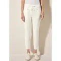 Produktbild: Röhrenhose CECIL, Damen, Gr. L, Länge 28, weiß (vanilleweiß), Web, 98% Baumwolle, 2% Elasthan, unifarben, loose fit normal, Hosen, aus Baumwolle mit Stretchanteil