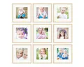 Produktbild: PHOTOLINI Bilderrahmen 9er Set 30x30 cm Modern Schmal mit Passepartout