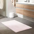 Produktbild: Schöner Wohnen Kollektion Badteppich einfarbig Rose 40 x 60 cm – waschbare Badematte rutschfest - 100% Baumwolle – Badvorleger Trockner geeignet – Duschvorleger Badezimmer